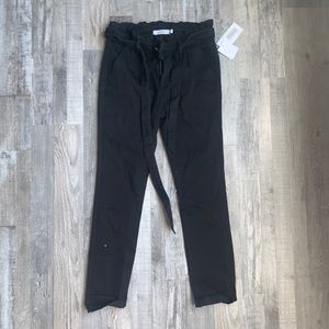 JustFab Black Tie Waist Pants